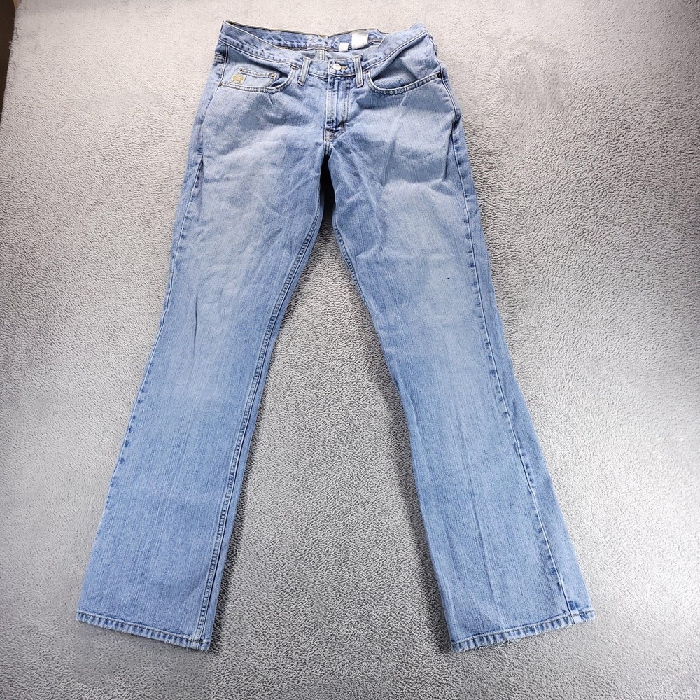Cinch Jeans Mens 33x36 Blue Regular Straight Cowboy Western Distressed